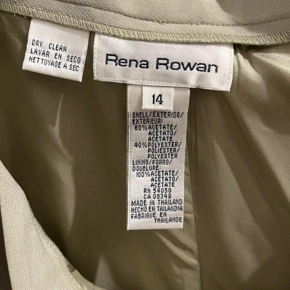 ⭐️ NWT - Vintage Rena Rowan Suit Skirt - Light pastel green - Size 14 sku#2 - Picture 2 of 8